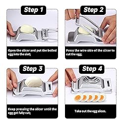 2 Packs Egg Slicer, Stainless Steel Wire Egg Slicer
