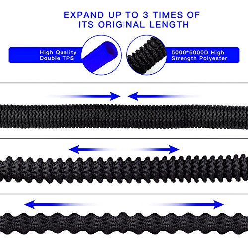 Garden Hose Expandable Water Hose - Improved New Design High Pressure Expanding 50 FT with 8 Spray Pattern Metal Nozzle Brass Connectors Double Latex Core, Heavy Duty for Wash Car Bike by Peatop
