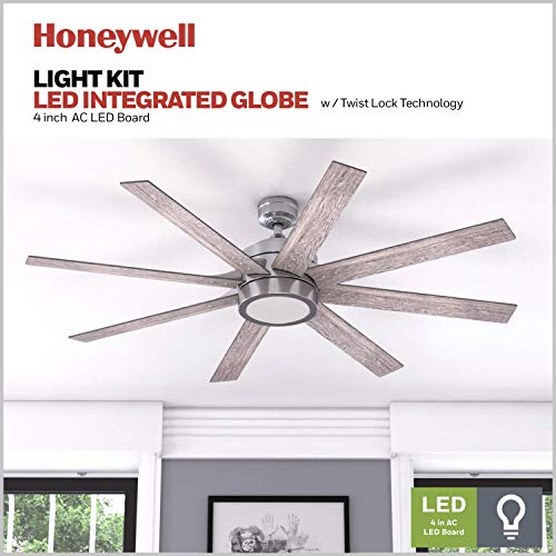 Honeywell Ceiling Fans Xerxes, 62 Inch Contemporary LED Ceiling Fan with Light and Remote