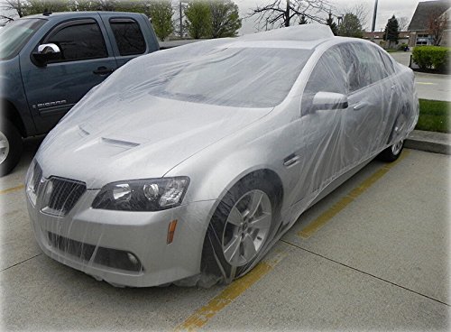FAMI Transparent Disposable polythene Car Cover –Waterproof/Dustproof