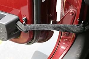 Jeep Wrangler Door Limiting Straps with Wire Protecting ... 2007 jeep wrangler door wire harness 