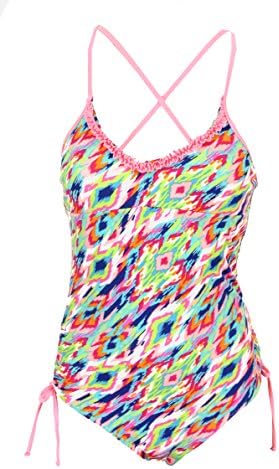 Point Conception Girls Ruffle One Piece"Ikat Splash"