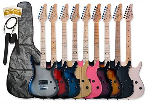 Bguitars GE93-TS 39 in. Electric Guitar Beauty with Carrying Bag and Accessories in Tobaccoburst