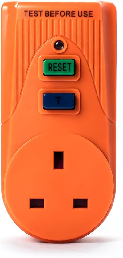 Status Orange SRCDORX3 Power Circuit Breaker 13A UK Plug RCD Socket