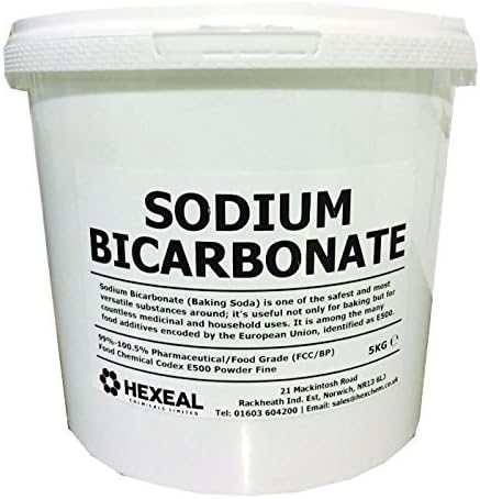 SODIUM BICARBONATE of Soda | 5KG BUCKET | 100% BP/Food Grade | Bath, Baking, Cleaning by Hexeal Chemicals