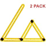 Multi Angle Measuring Ruler Newbest Angleizer Template Tool Angle-Izer Finder Maxform Multi-Angle Easy Measurement Clear Hand Tools 2 Pack