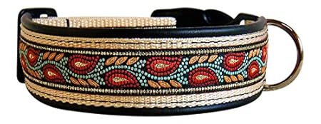 Ledustra Hundehalsband Zauberranke Halsband Borte Leder Klickverschluss