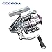 ECOODA Royal Sea Spinning Fishing Reels Metal Body Two Aluminum Spools Carbon Fiber Drag Great Open Face Reel 1500/2000/3000