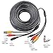 Masione All-in-One 150 Feet Audio Video Power Security Camera Cables Extension Wire with BNC RCA Connectors for CCTV Home Surveillance Cameras DVR System