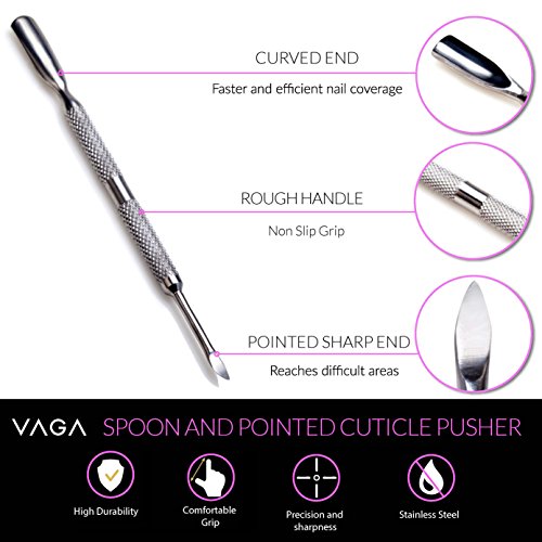 Manicure Pedicure Nail Care Tools Set With 4pcs Different Stainless Steel Cuticles Pushers Cutters Scrapers Trimmers Knives