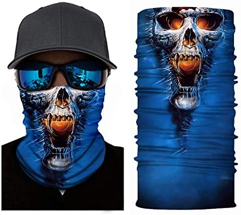 Face Mask Bandana Neck Gaiter - Tube Scarf Headband With Cold, Sun, Dust Protection , Works Perfect For Men And Women As Motorcycle Head Shield, Hunting, Hiking, Fishing, Running Yoga Balaclava