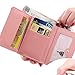 FXTXYMX Womens Faux Leather Cute Cat Bowknot Small Wallet Coin Card Holder (Pink)