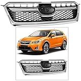 Complete Front Grille for Subaru XV Crosstrek 2013-2015 Honeycomb Chrome Grill