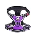 PoyPet No Pull Dog Harness, No Choke Front Clip Dog Reflective Harness, Adjustable Soft Padded Pet Vest with Easy Control Handle for Small to Large Dogs(Purple,L)