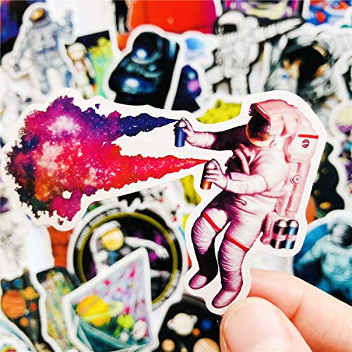 50pcs Spaceman Stickers Outer Space Waterproof Laptop Astronaut Stickers Car Bicycle Suitcase Computer Water Bottle Mobile Phone Stickers Water Resistant Decals (Astronaut) - Thumbnail 4