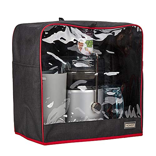 HOMEST Visible Juicer Dust Cover with Accessory Pockets Compatible with
