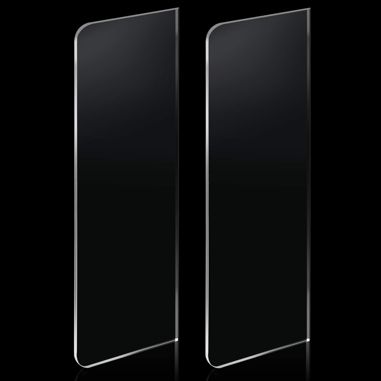 Patelai 2 Pcs Clear Cake Scraper Acrylic Cake Smoother Scraper Large Icing Frosting Buttercream Cake Edge Smoother for Kitchen Baking DIY Cake Decorating Mousse Butter Cream Cake Pastry(9 Inch)