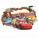 Cars 3D Wall Decal Children Themed Art Wall Sticker Home Decor Art Kids Boys Bedroom