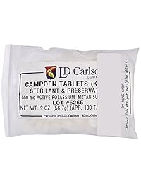 Campden tabletas (Potasio metabisulfite) – 100 tabletas