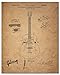 Gibson Guitar Patent Prints - Set Of 4 (8 Inches X 10 Inches) Photos - Les Paul Vintage Decor