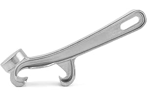 QWORK Barrel Opener, Aluminum, 8", Silver, for Home Industrial Use