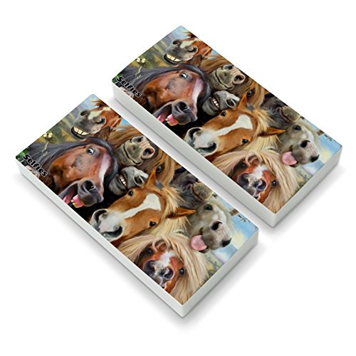 Horses Selfie Eraser Set of 2