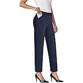 COPYLEAF Ankle Dress Pants Women High Waisted Work Travel Pants with Pockets Stretchy Business Casual Slacks