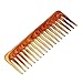Greenery Luxury Amber Broadsword Wide Teeth Hair Detangling Healthy Comb Hairdressing Brush Handcraft with Handle, Christmas Gift-D