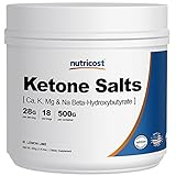 Nutricost Exogenous Ketone Salts Beta-Hydroxybutyrate (BHB) Lemon-Lime 500 Grams (4-in-1 Ca, K, Mg, Na)