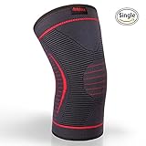 Reharock Knee Sleeve Support Compression Brace for Running Jogging Sports Joint Pain Relief Arthritis and Injury Recovery-Single Wrap