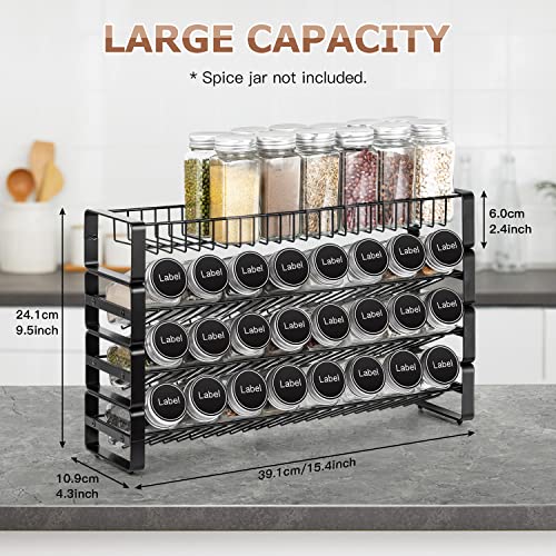 JONYJ Spice Rack Organizer for 4 Tier Stackable Seasoning Rack