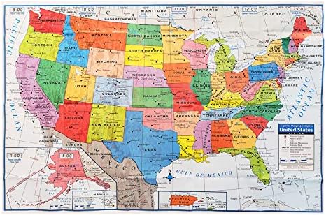 アルティメットジャンボアメリカ壁地図 米国地図ポスター 米国50州 40インチ X 28インチ すべての主要都市含む B07knlrw6q 2 438円 大人気 New Arrival 最安値挑戦 年中無休 高品質 通販