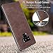 SALAWAT Compatible with Galaxy Note 9 Case Slim PU Leather Vintage Shockproof Phone Cover Lightweight Premium Soft TPU Bumper Hard PC Hybrid Protective Case for Galaxy Note 9 (Dark Brown)