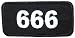 "666" Number of the Beast Demonic Omen Novelty Name Tag Iron On Applique Patch