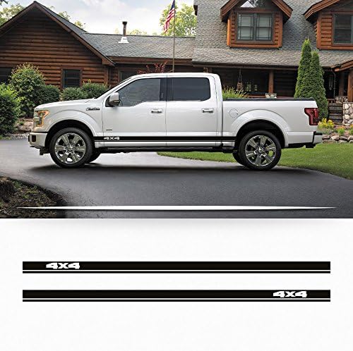 Ford F150 2014-2016 side rocker stripe decal door graphics with 4x4 logo