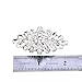 ELEGANTPARK BD 2 Pcs Shoe Clips Double Layers Rhinestones Wedding Party Decoration Silver