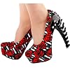 SHOW-STORY-Rock-Butterfly-Stud-Cut-Out-Peep-Toe-Platform-Bone-Heel-PumpsLF80626