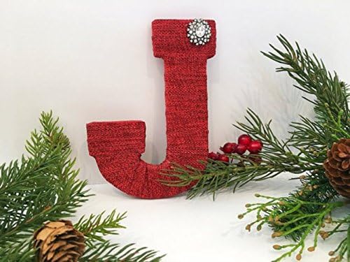 Red Burlap Decorative Letter-FREE SHIPPING!