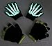 N'Ice Caps Boys Glow in the Dark Magic Stretch Gloves 2 Pair Pack (3-6 Years, Skeleton Glows/Neon Yellow)