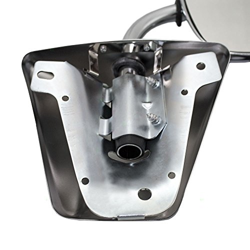 image for AUTOANDART Manual Side View Stainless Steel Mirrors Pair Set Replaceme