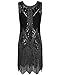 PrettyGuide Women's Gatsby Dress 1920s Beaded Fringed Inspired Cocktail Flapper Dress