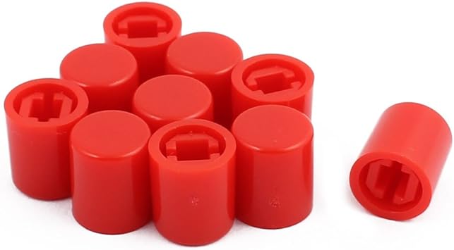 Amazon Co Jp Uxcell スイッチキャップ ボタンキャップ タクティールボタンキャップカバー 9x10 5mm レッド 10個入り 産業 研究開発用品