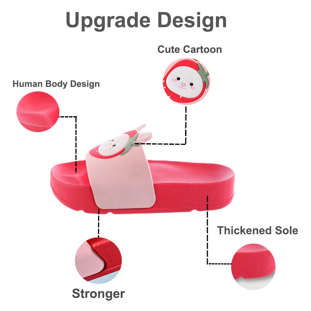 NADARDA Colorful Fruit Boys Girls Slide Sandals Non-Slip Summer Beach Pool Bath Slippers(Toddler/Little Kid)