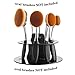 DSCbeauty 10 Holes Oval Makeup Brush Set Holder Toothbrush Makeup Brush Kit Drying Rack Oval Brushes Organizer (Black)