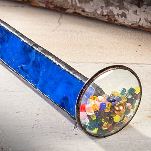 J Devlin Kal 103 Tumble Wheel Kaleidoscope Blue with Glass Chips