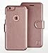 LUPA iPhone 6S Wallet Case, iPhone 6 Wallet Case, Durable and Slim, Lightweight with Classic Design & Ultra-Strong Magnetic Closure, Faux Leather, Rose Gold, Apple 6/6s (4.7 in)