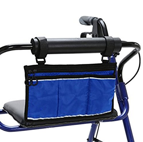 KIKIGOAL Wheelchair Side Bag Great Accessory for Your Mobility Devices. Fits Most Scooters, Walkers, Rollators, Manual, Powered Or Electric Wheelchairs (Blue) - Thumbnail 7