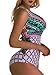 OGNEE Women One Piece Swimsuit Deep V-Neckline with Cross-back Swimwear Multicoloured