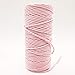 Pink Macrame Cord Natural Cotton Rope Wall Hanging Plant Hanger Craft Making Knitting Cord Rope 3mm Diameter (3mm Baby Pink 328 ft)