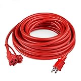 SIMBR 25 feet Extension Cord for outdoor and indoor use, 3 prong, UL Listed, 16AWG SJTW